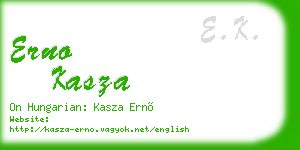 erno kasza business card